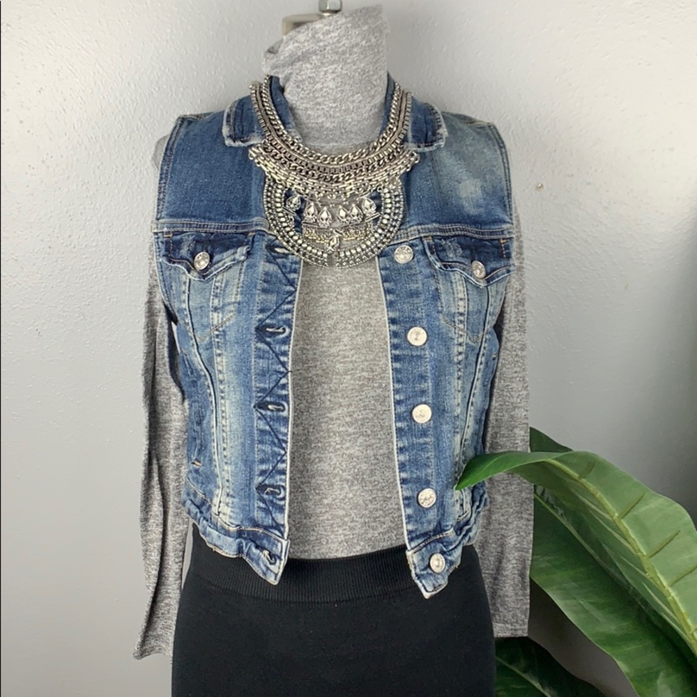 Women’s Blue Denim Jean Vest